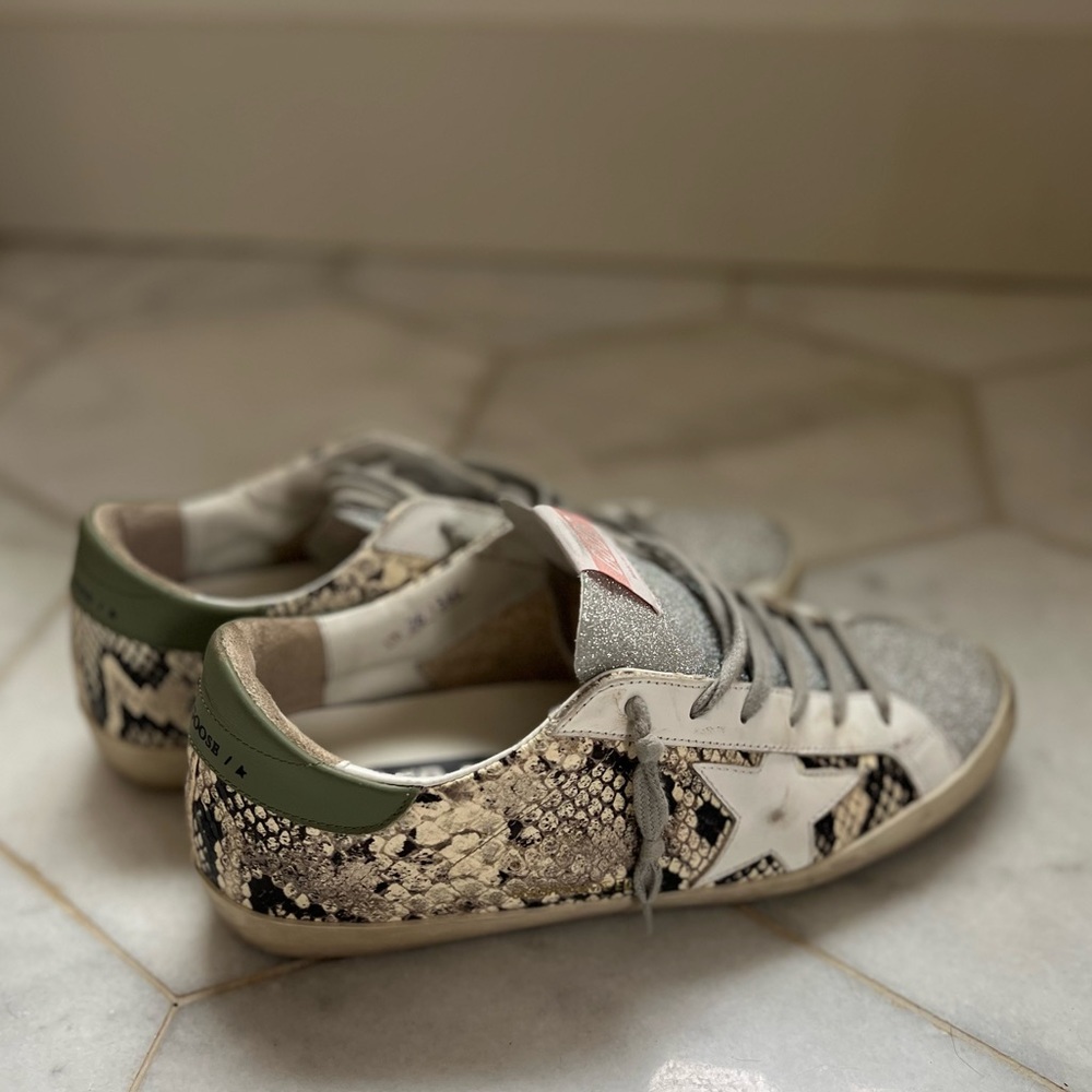 Golden Goose Super Star Limited Edition Glitter and Snakeskin